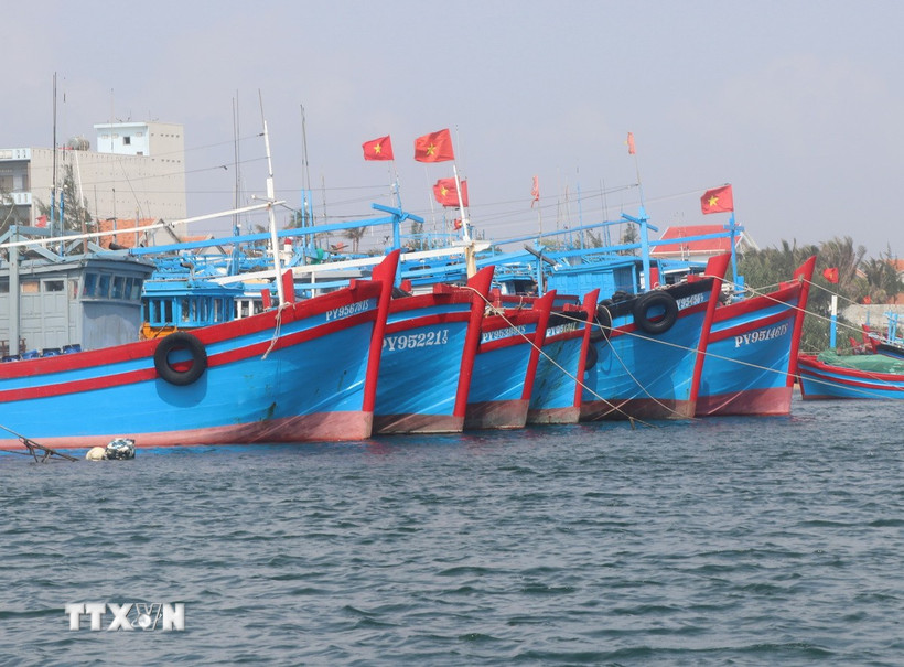 Tàu thuyền hoạt động trong các vùng nguy hiểm có khả năng chịu tác động của dông, lốc, gió mạnh, sóng lớn. (Ảnh minh họa: Phạm Cường/TTXVN) Tàu thuyền hoạt động trong các vùng nguy hiểm có khả năng chịu tác động của dông, lốc, gió mạnh, sóng lớn. (Ảnh minh họa: Phạm Cường/TTXVN)