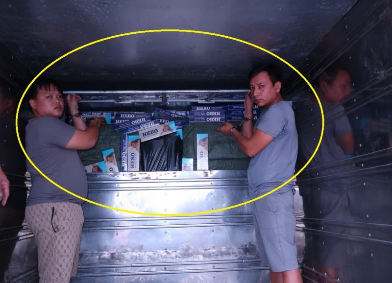 Tây Ninh: Phát gần hiện gần 10 nghìn gói thuốc lá nhập lậu trong thùng xe tải
