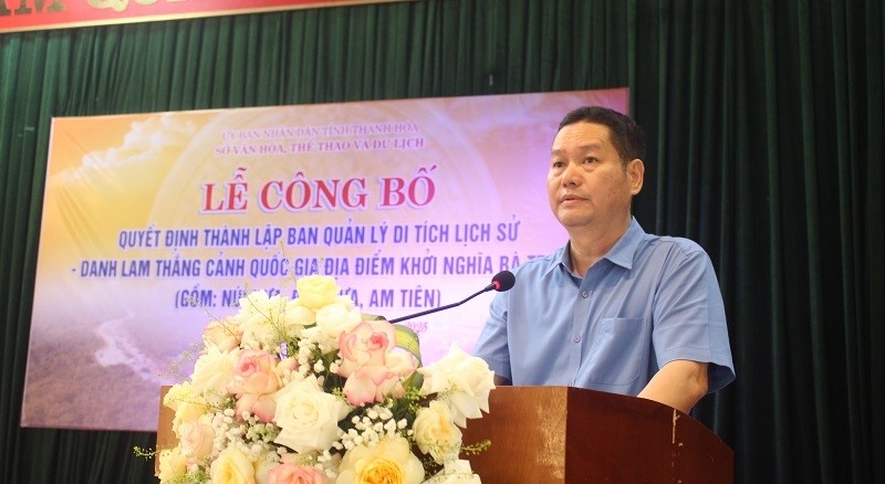 Phạm Nguyên Hồng, Giám đốc Sở VH,TT&DL phát biểu chỉ đạo tại buổi lễ.