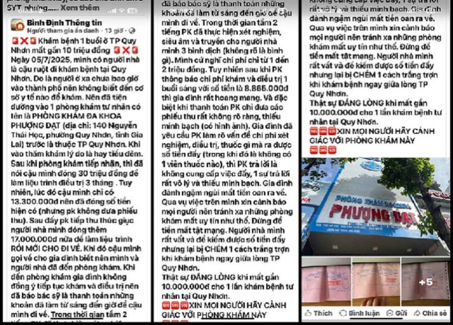 Bài “tố” Phòng khám Phương Đạt trên tài khoản Facebook Truong Oanh. Ảnh: Chụp từ màn hình. Bài “tố” Phòng khám Phương Đạt trên tài khoản Facebook Truong Oanh. Ảnh: Chụp từ màn hình.