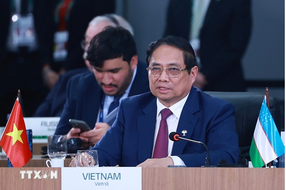 Thủ tướng Phạm Minh Chính phát biểu. (Ảnh: TTXVN)