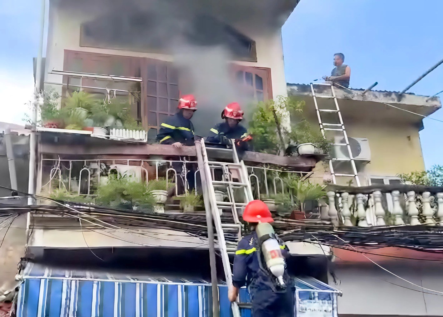 Thông tin về đám cháy nhà dân tại phường Lê Chân