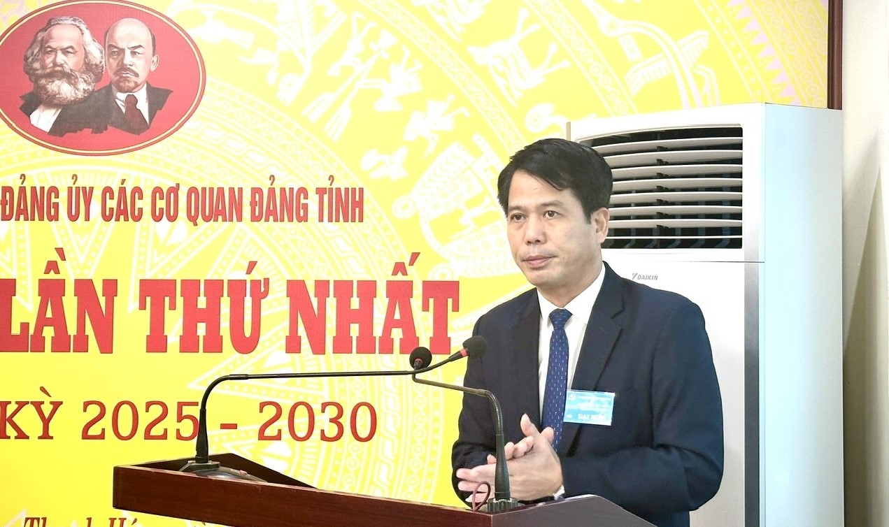 Đào Xuân Yên, Ủy viên Ban Thường vụ, Trưởng ban Tuyên giáo và Dân vận Tỉnh ủy, Phó Bí thư Đảng ủy các cơ quan Đảng tỉnh, phát biểu chỉ đạo tại Đại hội.