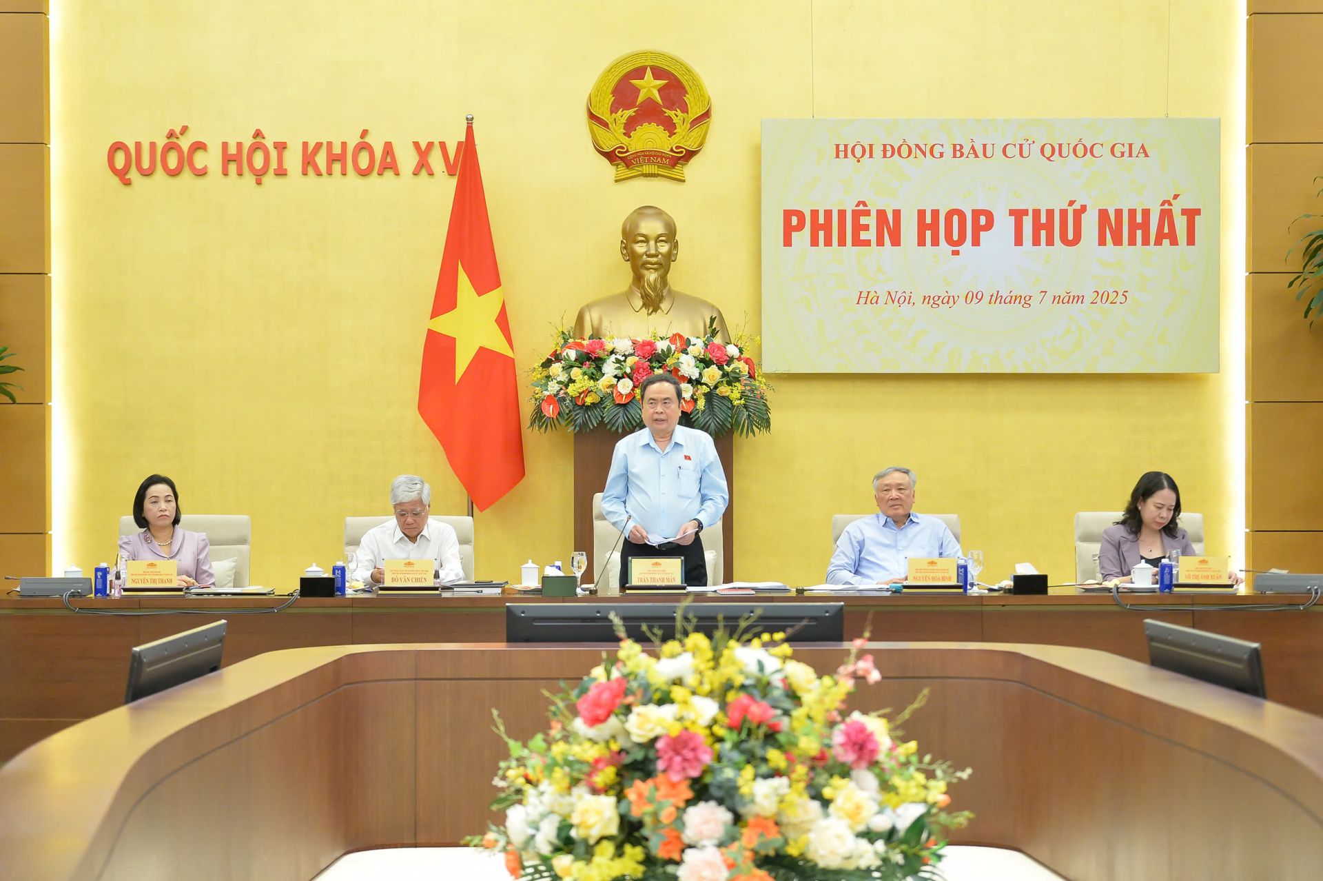 Chủ tịch Quốc hội Trần Thanh Mẫn, Chủ tịch Hội đồng Bầu cử quốc gia phát biểu