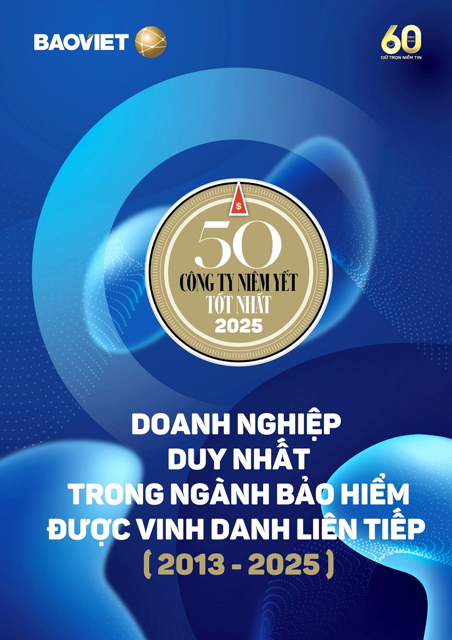 Bảo Việt liên tiếp được vinh danh trong “Danh sách 50 công ty niêm yết tốt nhất Việt Nam”