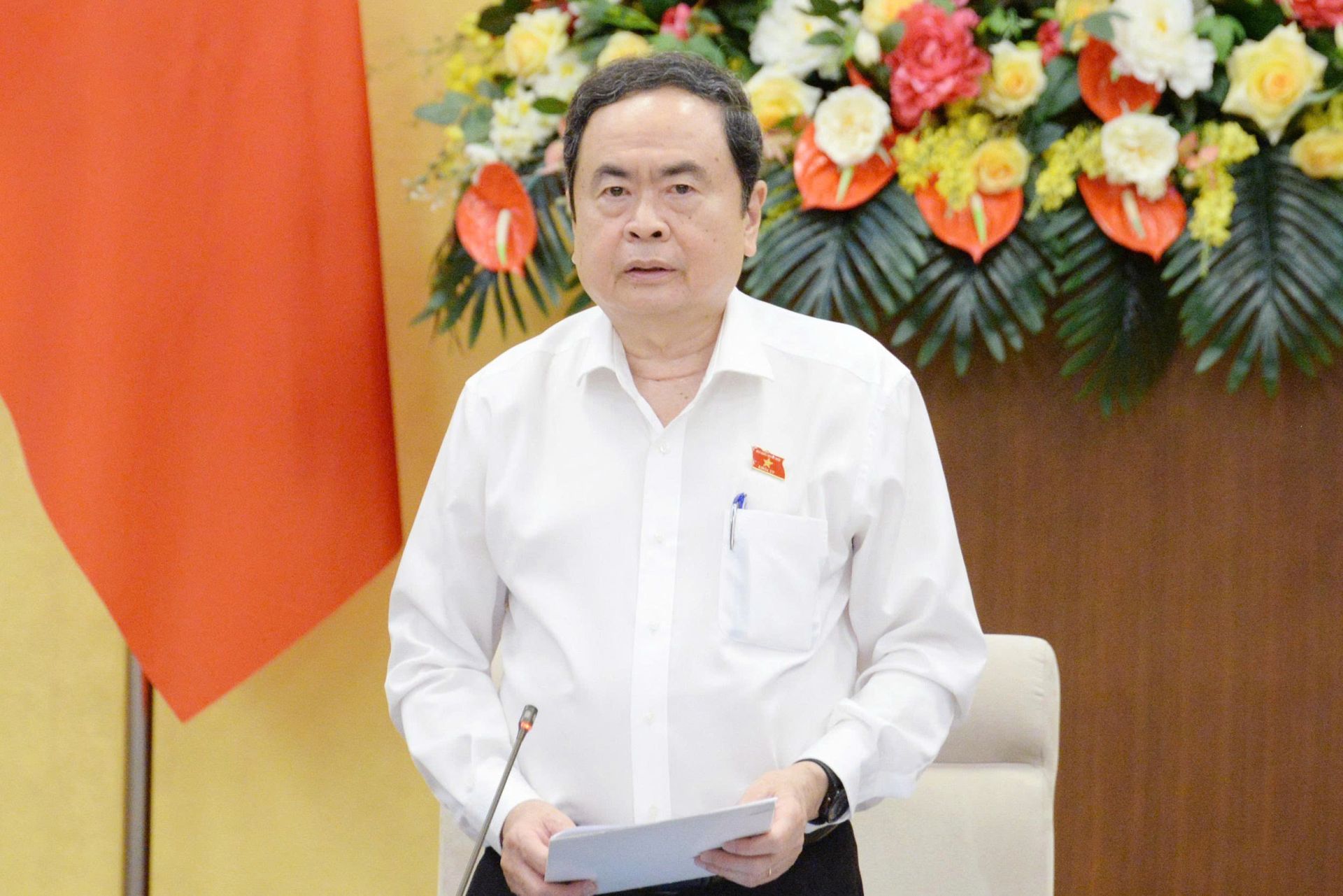 Chủ tịch Quốc hội Trần Thanh Mẫn phát biểu khai mạc phiên họp