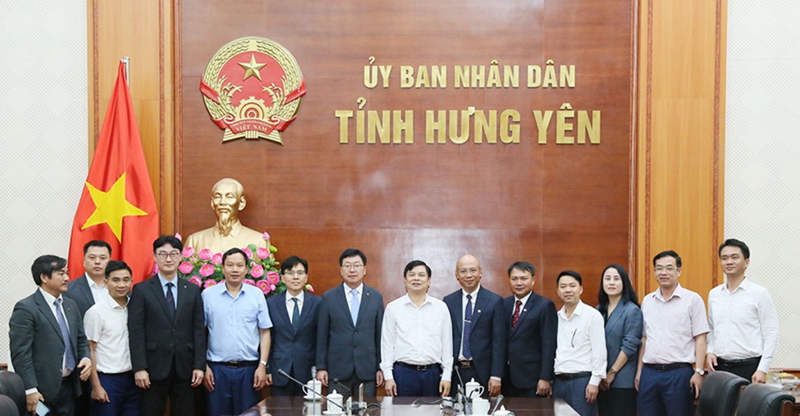 Phó Chủ tịch UBND tỉnh Hưng Yên chủ trì buổi làm việc của UBND tỉnh với đoàn công tác của Trường Đại học Thủy lợi, Đại học Chosun (Hàn Quốc) và Công ty TNHH Đầu tư và phát triển khu công nghiệp VTK Hưng Yên