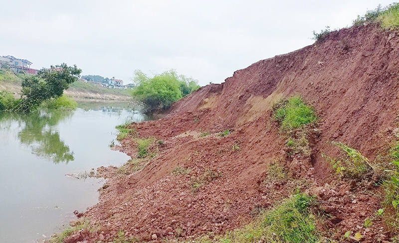 Vị tr&iacute; sạt khu vực sạt lở