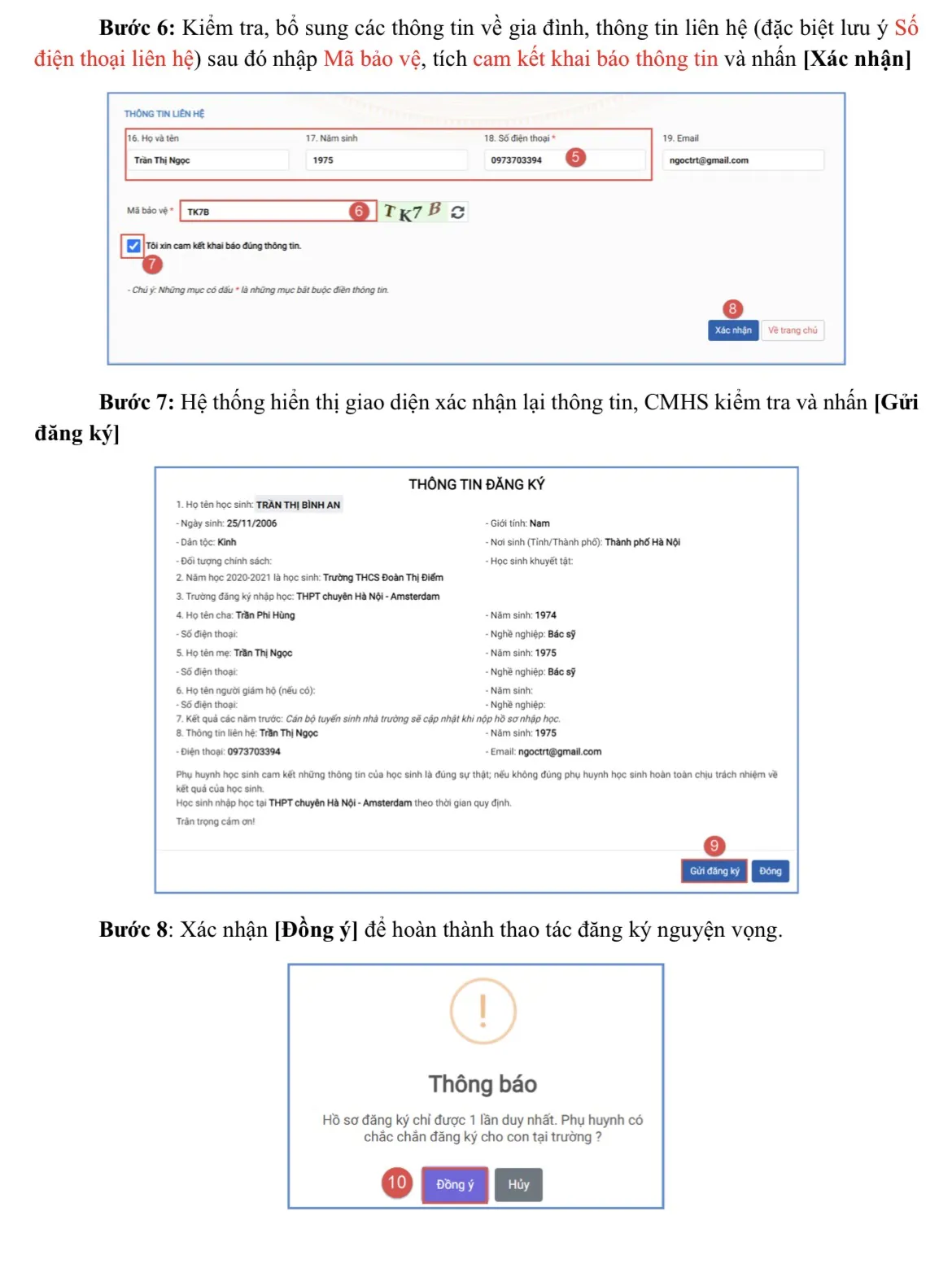 8 bước nhập học trực tuyến. 8 bước nhập học trực tuyến.