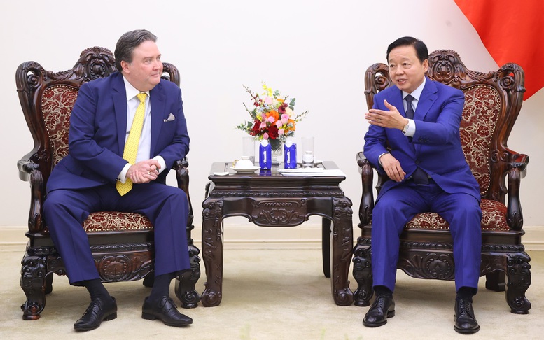 Phó Thủ tướng Trần Hồng Hà tiếp xã giao Đại sứ Hoa Kỳ tại Việt Nam Marc Knapper và đoàn công tác của Cơ quan Phát triển Quốc tế Hoa Kỳ (USAID) - Ảnh: VGP/Minh Khôi