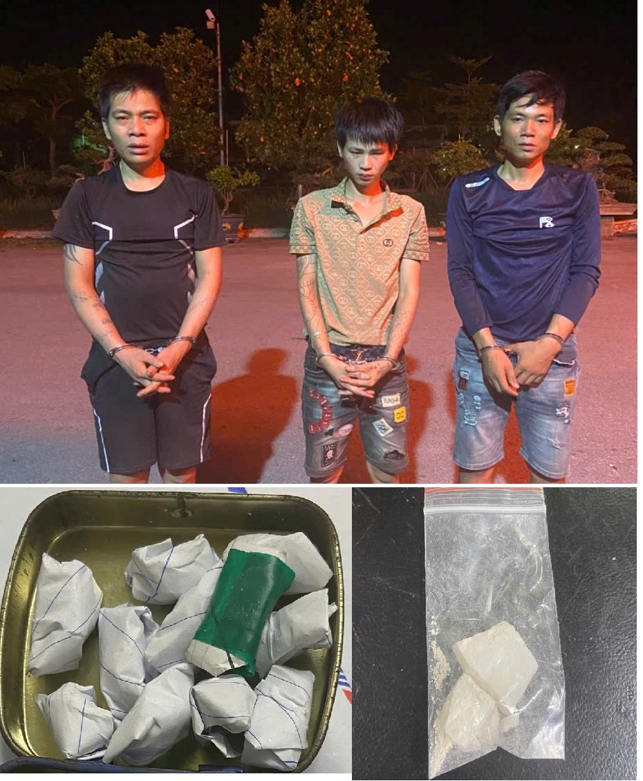 Bắt giữ 3 đối tượng về hành vi mua bán trái phép chất ma túy và tổ chức sử dụng trái phép chất ma túy