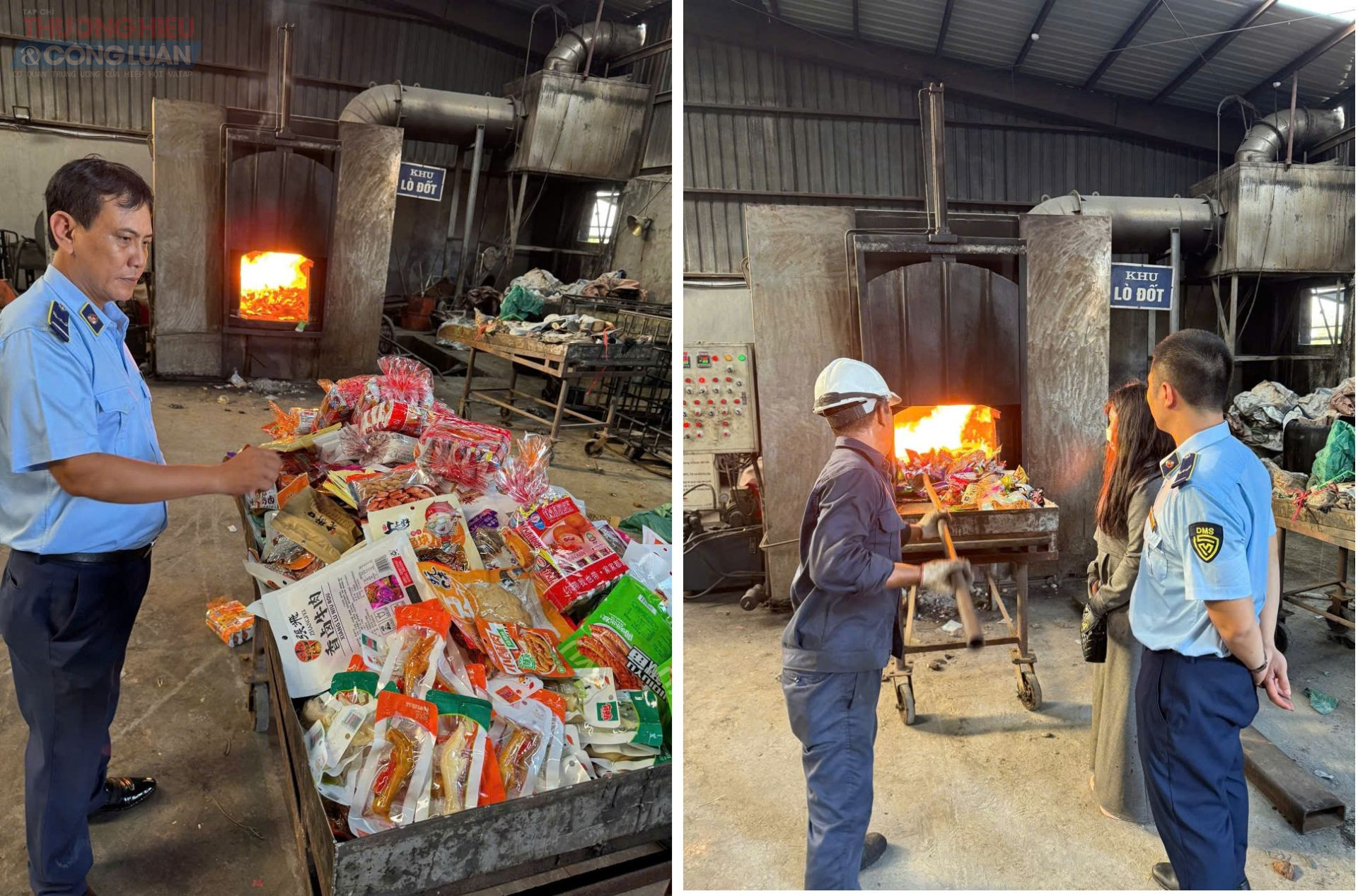 Lực lượng QLTT tiêu hủy hàng hóa vi phạm