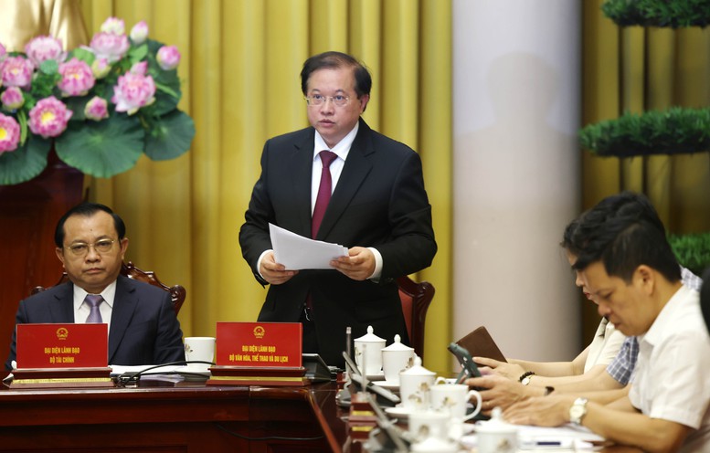 Thứ trưởng Bộ Văn hóa, Thể thao và Du lịch Tạ Quang Đông phát biểu tại buổi họp báo - Ảnh: VGP/Đức Tuân Thứ trưởng Bộ Văn hóa, Thể thao và Du lịch Tạ Quang Đông phát biểu tại buổi họp báo - Ảnh: VGP/Đức Tuân