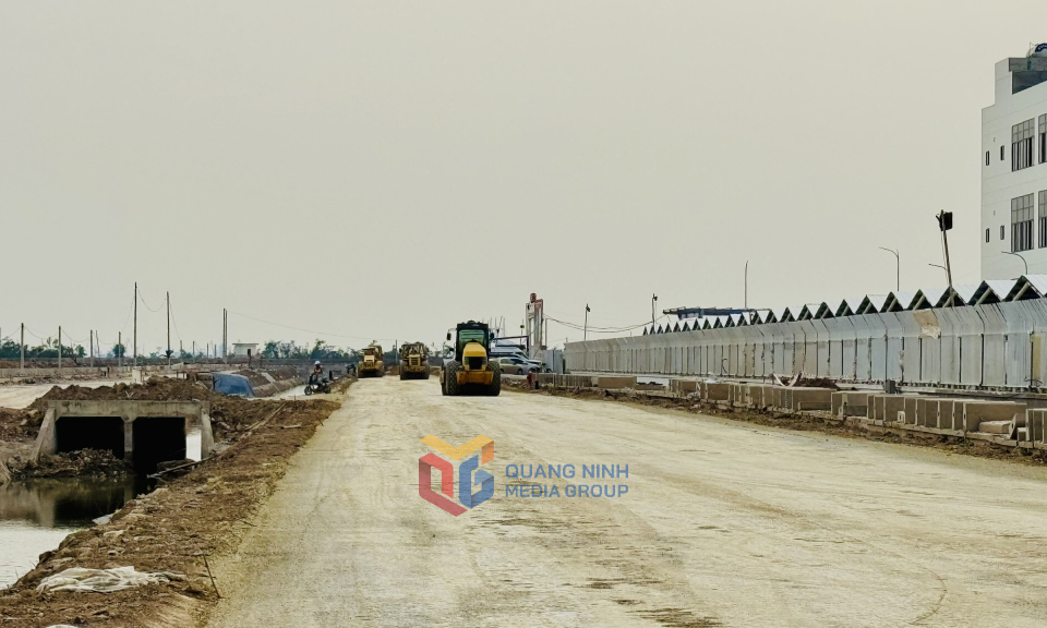 Thi công san nền hạ tầng giao thông trong KCN Bắc Tiền Phong. Thi công san nền hạ tầng giao thông trong KCN Bắc Tiền Phong.