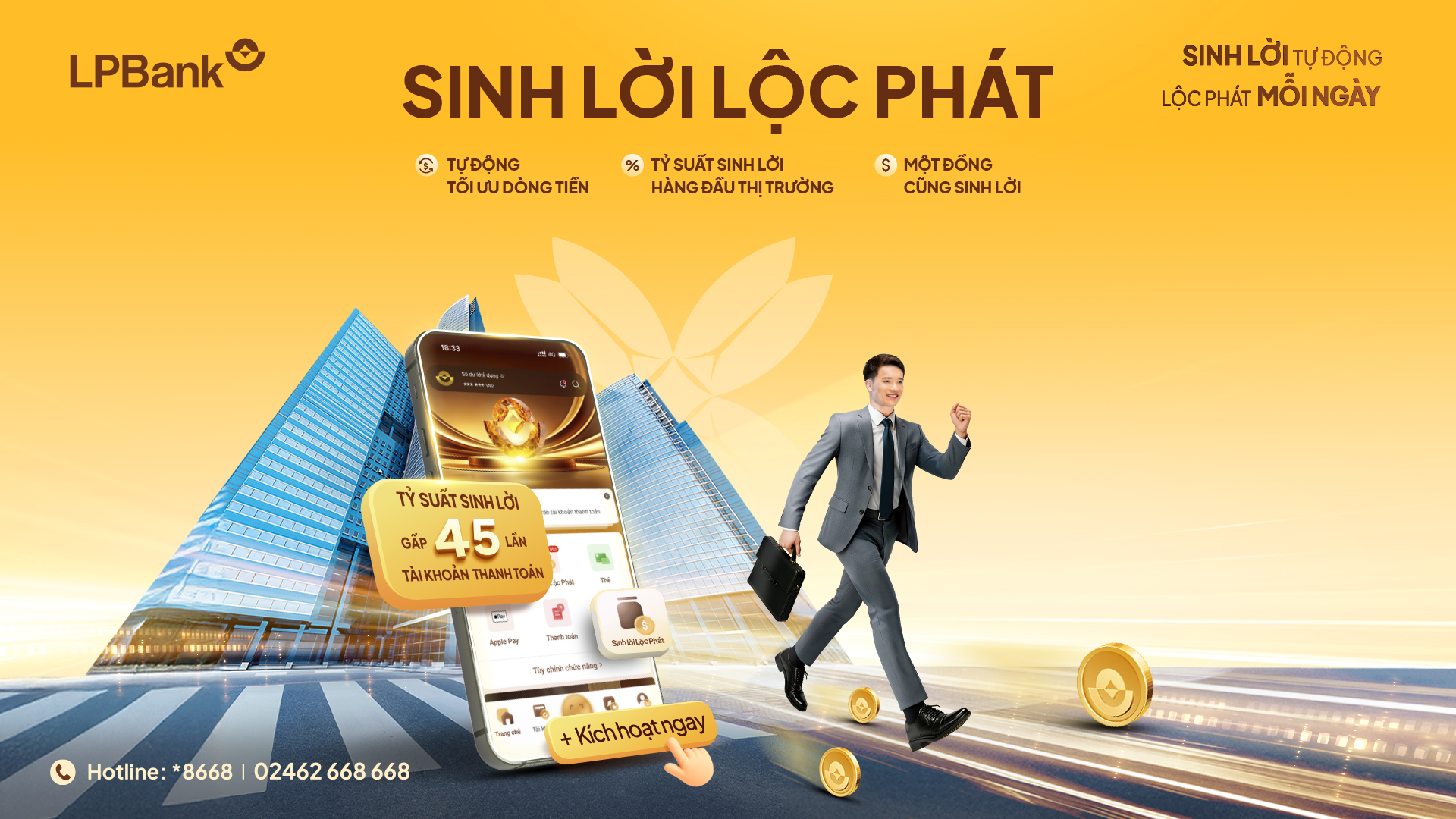 Sinh lời Lộc Phát 2.0: Tài khoản thanh toán “đẻ lãi” tới 4,5%/năm – mức sinh lời tốt nhất thị trường hiện nay