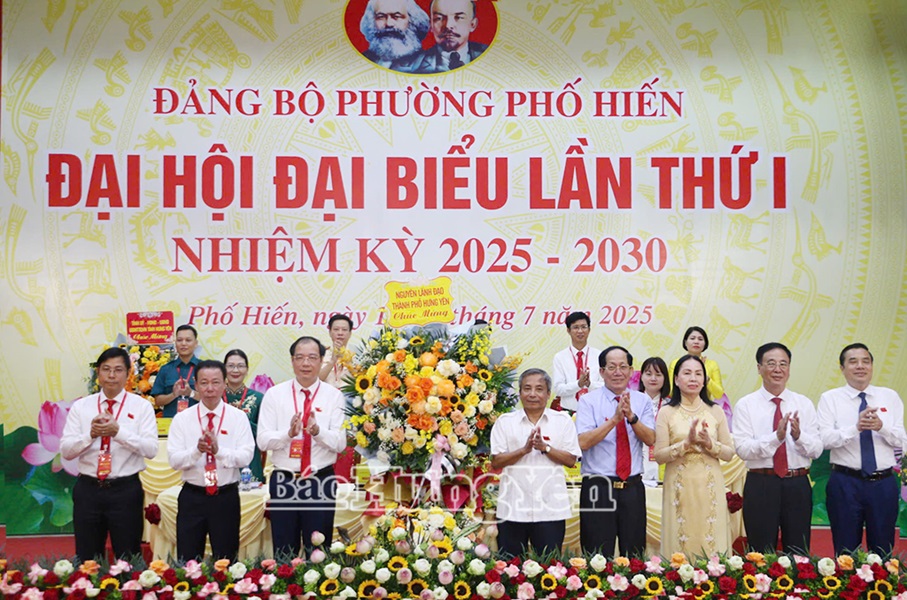 Đảng bộ phường Phố Hiến tỉnh Hưng Yên tổ chức Đại hội đại biểu lần thứ I, nhiệm kỳ 2025- 2030 Đảng bộ phường Phố Hiến tỉnh Hưng Yên tổ chức Đại hội đại biểu lần thứ I, nhiệm kỳ 2025- 2030