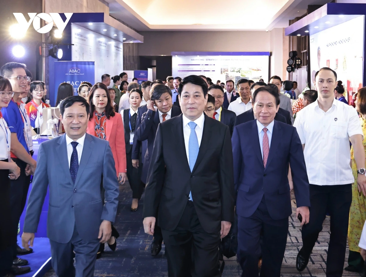 Chủ tịch nước Lương Cường tới dự Kỳ họp thứ 3 Hội đồng Tư vấn Kinh doanh APEC