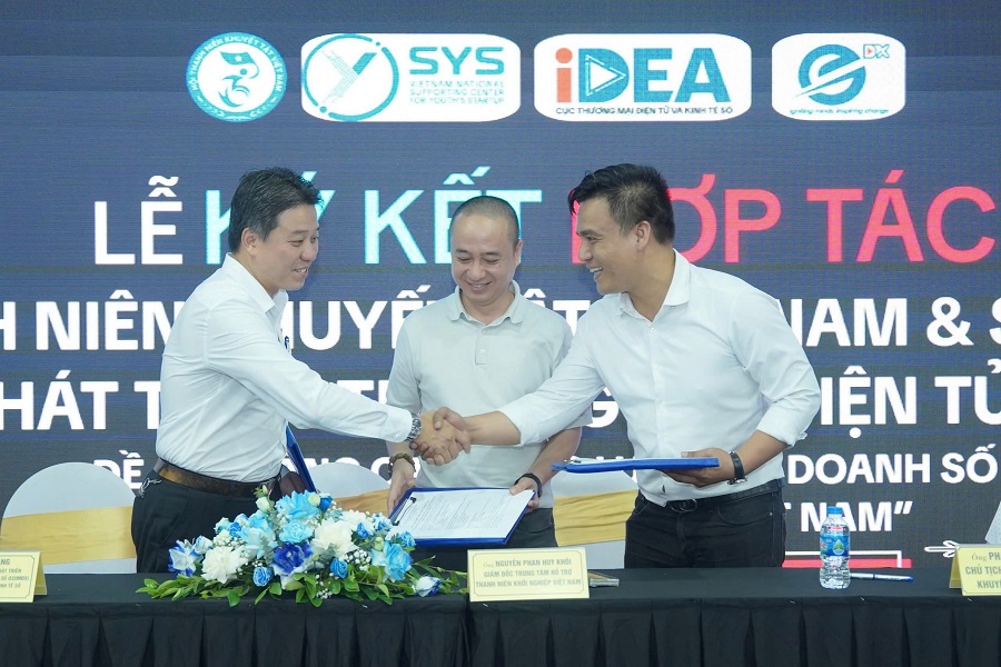 Trung tâm Phát triển Thương mại điện tử và Công nghệ số (eComDX); Trung tâm Hỗ trợ Thanh niên Khởi nghiệp Việt Nam (SYS Việt Nam) và Hội Thanh niên Khuyết tật Việt Nam ký kết thỏa thuận hợp tác triển khai chương trình đào tạo, hỗ trợ việc làm và khởi nghiệp kinh tế số dành cho người khuyết tật Trung tâm Phát triển Thương mại điện tử và Công nghệ số (eComDX); Trung tâm Hỗ trợ Thanh niên Khởi nghiệp Việt Nam (SYS Việt Nam) và Hội Thanh niên Khuyết tật Việt Nam ký kết thỏa thuận hợp tác triển khai chương trình đào tạo, hỗ trợ việc làm và khởi nghiệp kinh tế số dành cho người khuyết tật