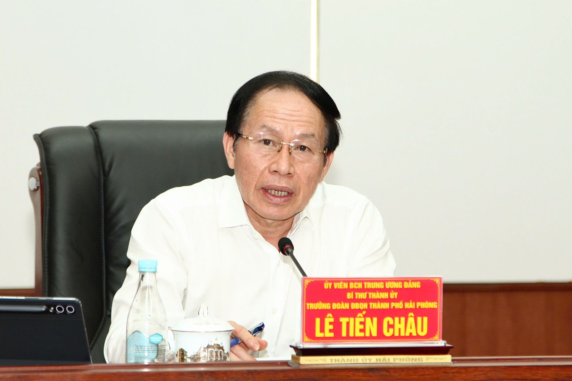 Đồng chí Bí Thư Thành ủy Lê Tiến Châu phát biểu kết luận.