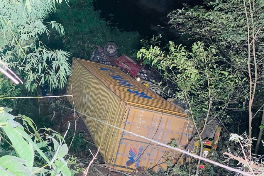 HIện trường vụ tai nạn.