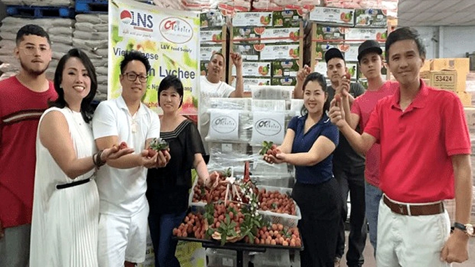Sản phẩm trái vải tươi được Tập đoàn L&V Food Supply nhập khẩu vào thành phố Houston, Texas (Hoa Kỳ) Ảnh: Moit Sản phẩm trái vải tươi được Tập đoàn L&V Food Supply nhập khẩu vào thành phố Houston, Texas (Hoa Kỳ) Ảnh: Moit