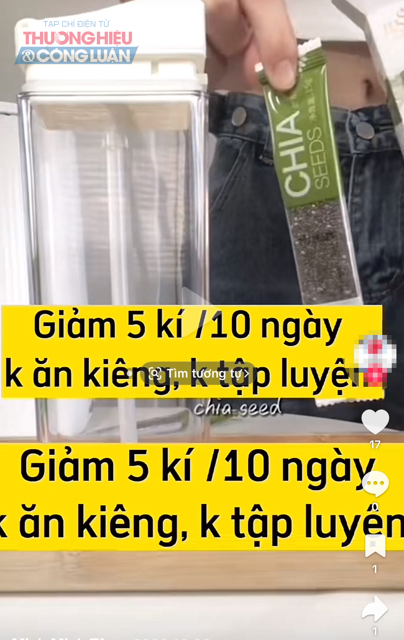 Một sản phẩm được quảng cáo trên TikTok ‘giảm 5kg trong 10 ngày mà không cần ăn kiêng’ Một sản phẩm được quảng cáo trên TikTok ‘giảm 5kg trong 10 ngày mà không cần ăn kiêng’