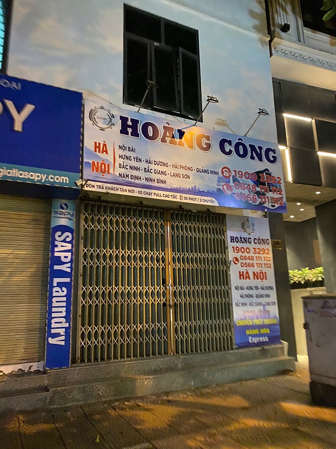 Điểm đón trả khách, hàng hóa của Hoàng Công nằm trên đường Cổ Linh (Hà Nội)