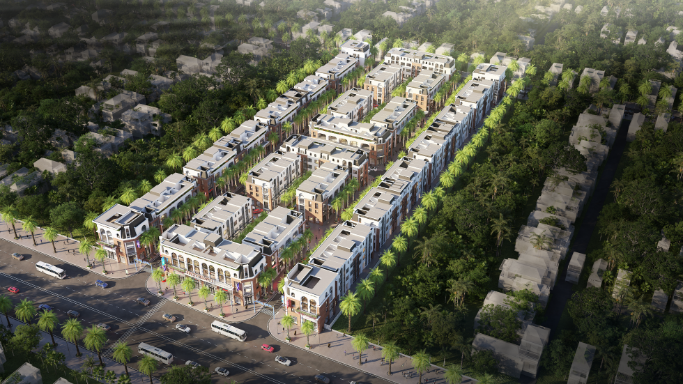 Palmy Biztown tọa lạc tại vị trí chiến lược trên trục Phan Trọng Tuệ (đường 70 cũ), ngay cửa ngõ phía Nam Hà Nội. (Ảnh phối cảnh dự án)