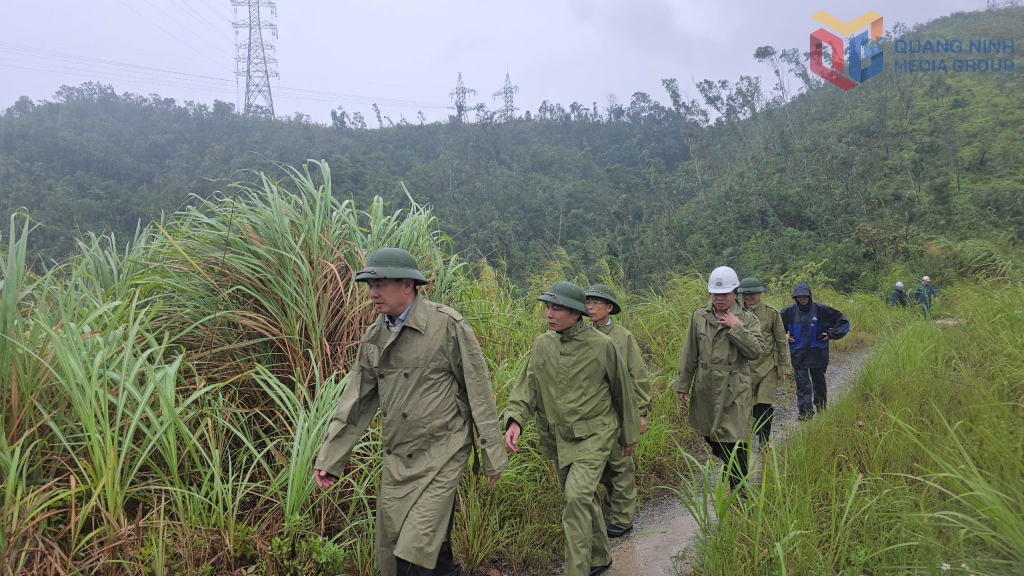 Ông Ngô Hoàng Ngân, Chủ tịch Hội đồng thành viên Tập đoàn kiểm tra công trình đập Khe Rè (phường Cửa Ông). Ông Ngô Hoàng Ngân, Chủ tịch Hội đồng thành viên Tập đoàn kiểm tra công trình đập Khe Rè (phường Cửa Ông).