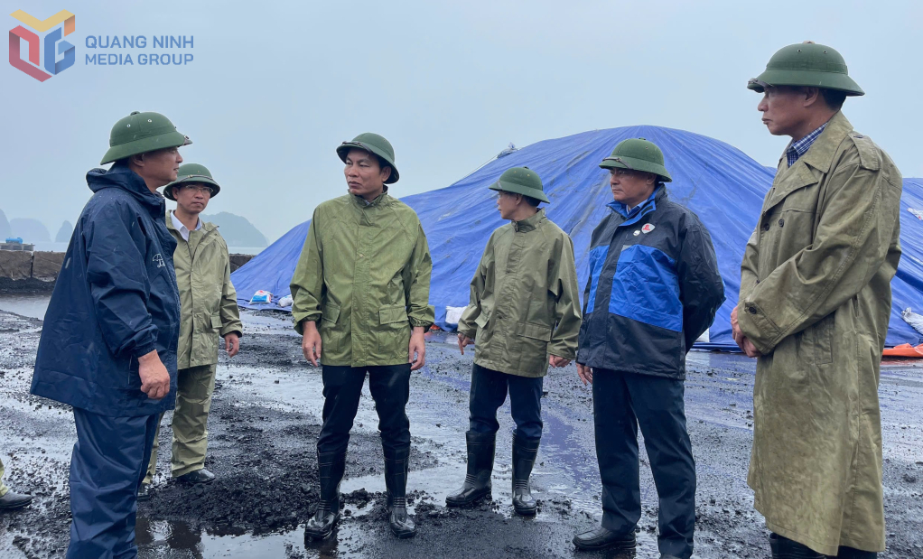 Phó Tổng giám đốc Tập đoàn TKV Nguyễn Huy Nam (đứng thứ 3 từ trái sang) kiểm tra công tác phòng, chống bão số 3 tại Công ty Tuyển Than Cửa Ông. Phó Tổng giám đốc Tập đoàn TKV Nguyễn Huy Nam (đứng thứ 3 từ trái sang) kiểm tra công tác phòng, chống bão số 3 tại Công ty Tuyển Than Cửa Ông.