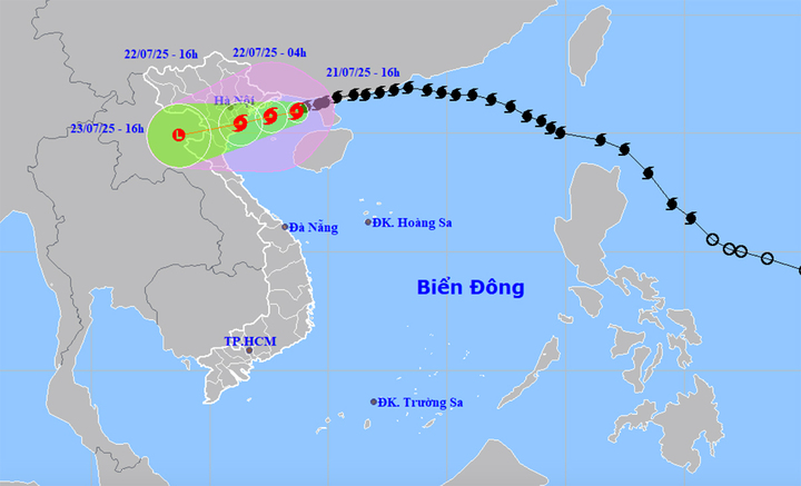 Tâm bão số 3 cách Quảng Ninh khoảng 100km, miền Bắc mưa to trên diện rộng