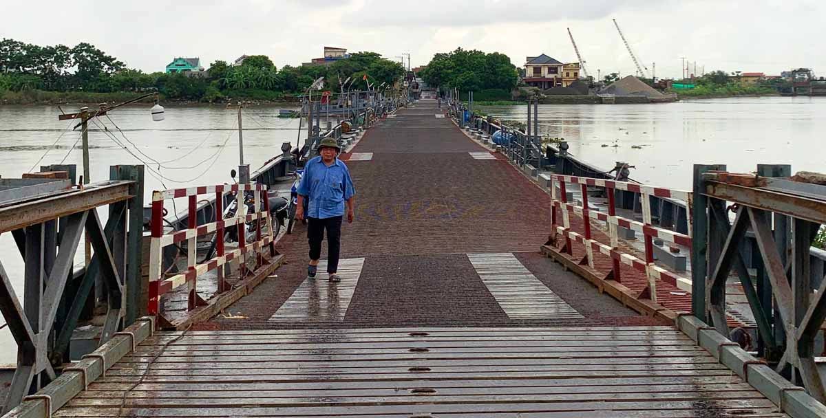Ninh Bình tạm dừng hoạt động cầu phao Ninh Cường để ứng phó bão số 3