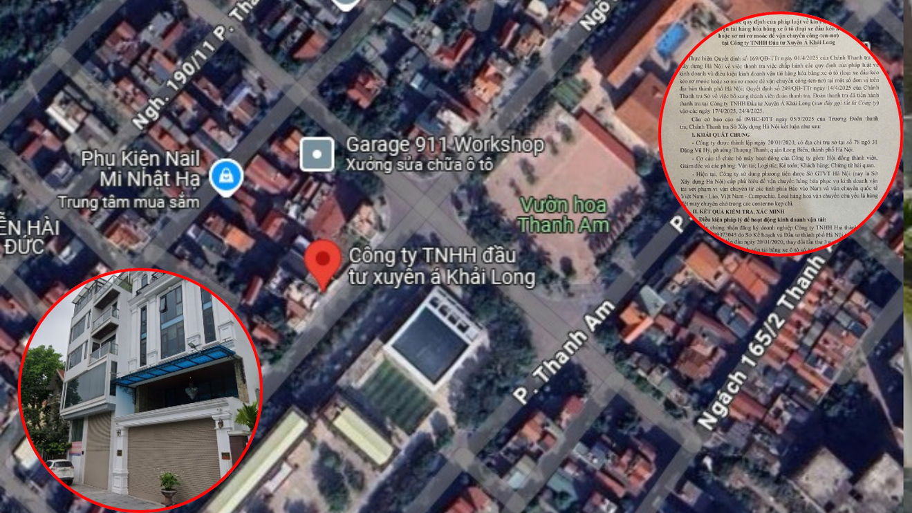 Công ty TNHH Đầu tư Xuyên Á Khải Long có trụ sở tại số 78 ngõ 31 Đặng Vũ Hỷ, Hà Nội. Công ty TNHH Đầu tư Xuyên Á Khải Long có trụ sở tại số 78 ngõ 31 Đặng Vũ Hỷ, Hà Nội.