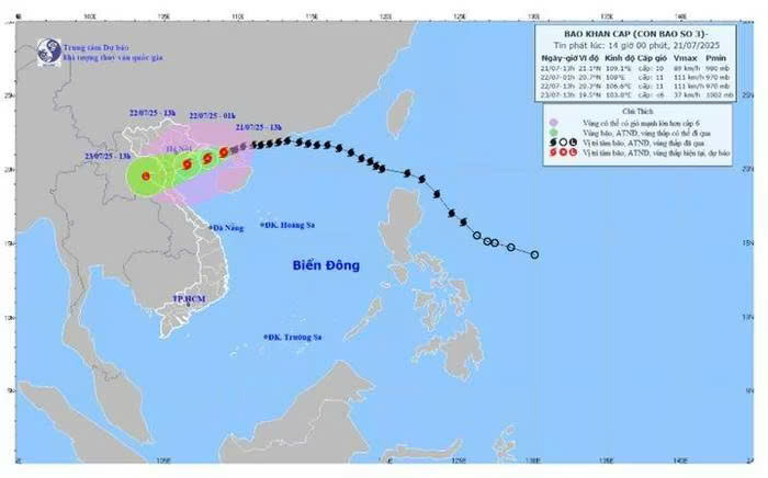 Bão số 3 Wipha gây gió mạnh cấp 8, giật cấp 9 trên đảo Bạch Long Vĩ và cấp 6, giật cấp 7 trên đảo Cô Tô