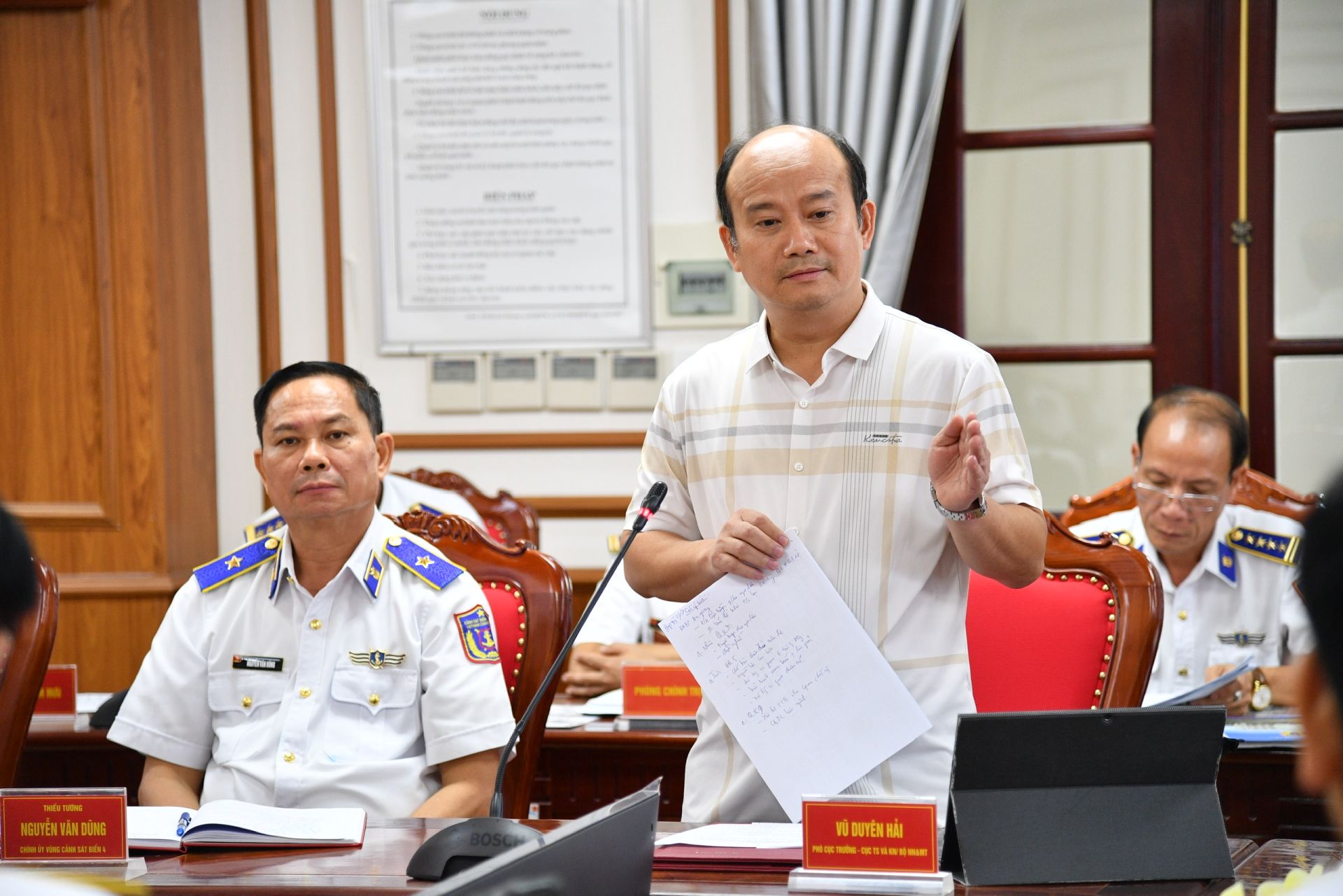 Đ/c Vũ Duyên Hải - Phó Cục trưởng Cục Thủy sản và Kiểm ngư, Bộ Nông nghiệp và Môi trường phát biểu tại Hội Nghị Đ/c Vũ Duyên Hải - Phó Cục trưởng Cục Thủy sản và Kiểm ngư, Bộ Nông nghiệp và Môi trường phát biểu tại Hội Nghị