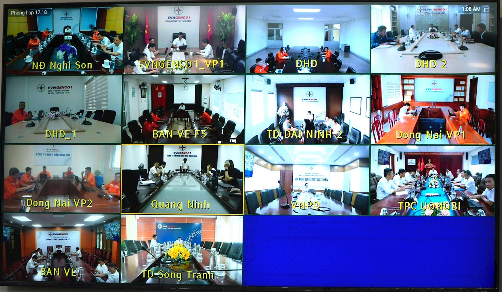 Cuộc họp kết nối trực tuyến tới các đơn vị liên quan trong Tổng công ty Cuộc họp kết nối trực tuyến tới các đơn vị liên quan trong Tổng công ty