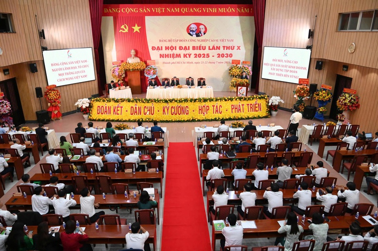 Đại hội đại biểu lần thứ X, nhiệm kỳ 2025-2030, Đảng bộ Tập đoàn Công nghiệp Cao su Việt Nam - Ảnh: VGP/Trần Mạnh