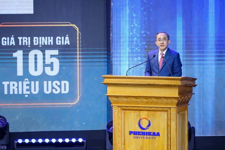 Ông Hồ Xuân Năng, Chủ tịch Tập đoàn Phenikaa phát biểu tại buổi lễ - Ảnh: VGP/Nhật Bắc