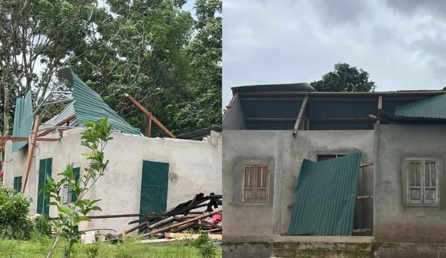 Quảng Trị: 23 nhà tốc mái, 1 nhà bị sập do ảnh hưởng bão số 3