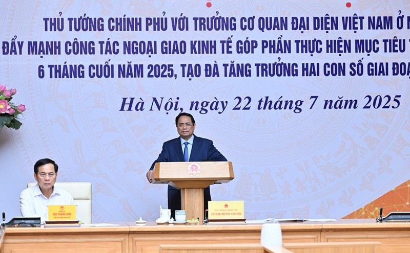 Thủ tướng Chính phủ Phạm Minh Chính chủ trì hội nghị về đẩy mạnh công tác ngoại giao kinh tế. (Ảnh: TRẦN HẢI) Thủ tướng Chính phủ Phạm Minh Chính chủ trì hội nghị về đẩy mạnh công tác ngoại giao kinh tế. (Ảnh: TRẦN HẢI)