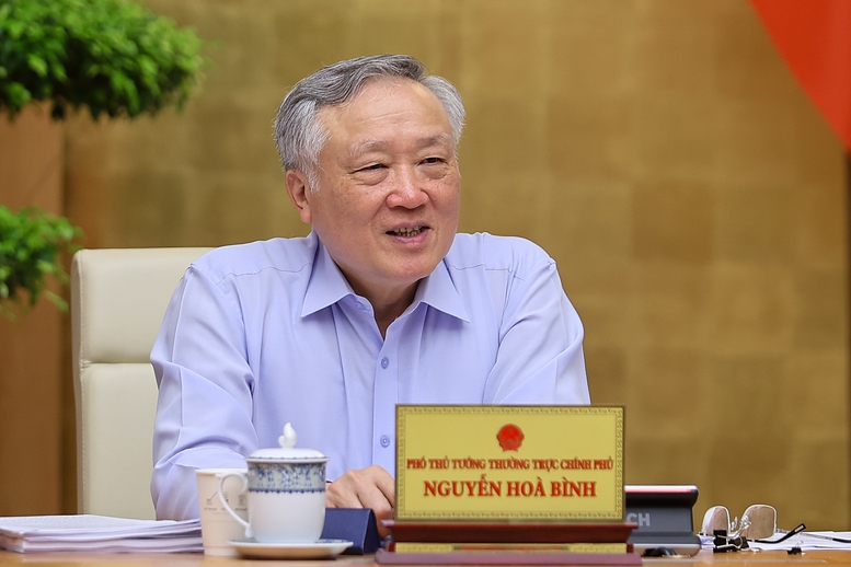 Phó Thủ tướng Thường trực Nguyễn Hòa Bình phát biểu - Ảnh: VGP/Nhật Bắc