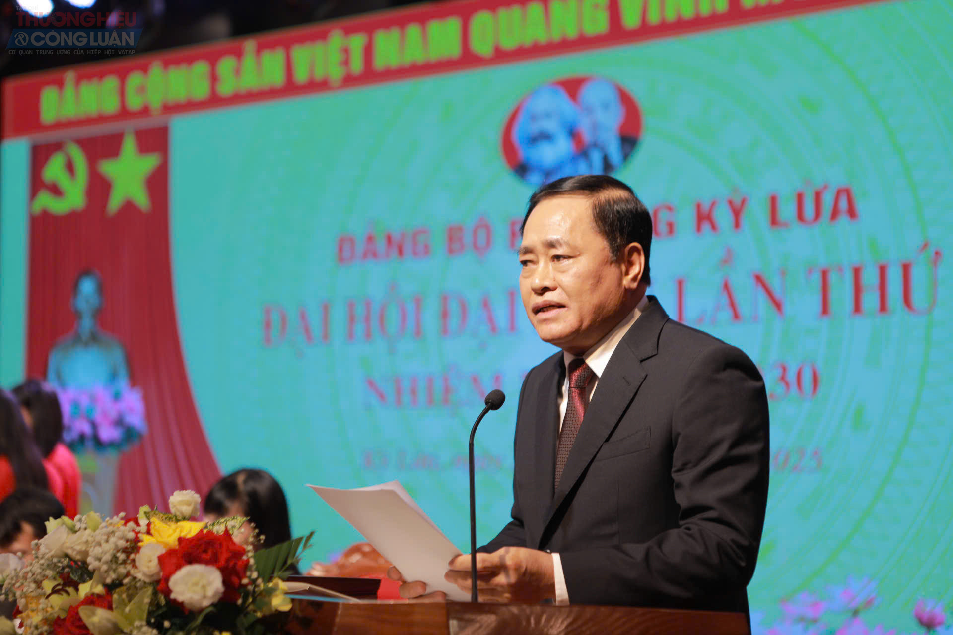 Phó Bí thư Tỉnh ủy, Chủ tịch UBND tỉnh Lạng Sơn Hồ Tiến Thiệu phát biểu chỉ đạo tại Đại hội