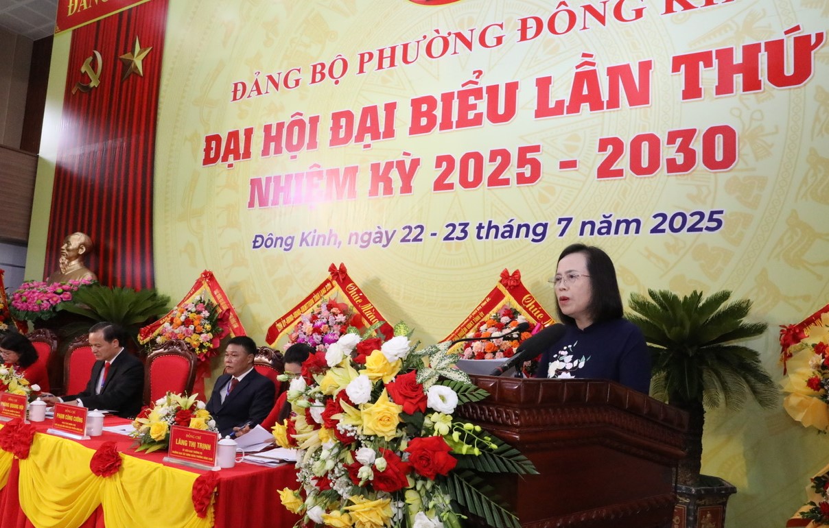 Lạng Sơn: Tổ chức thành công Đại hội Đảng bộ phường Đông Kinh nhiệm kỳ 2025 - 2030
