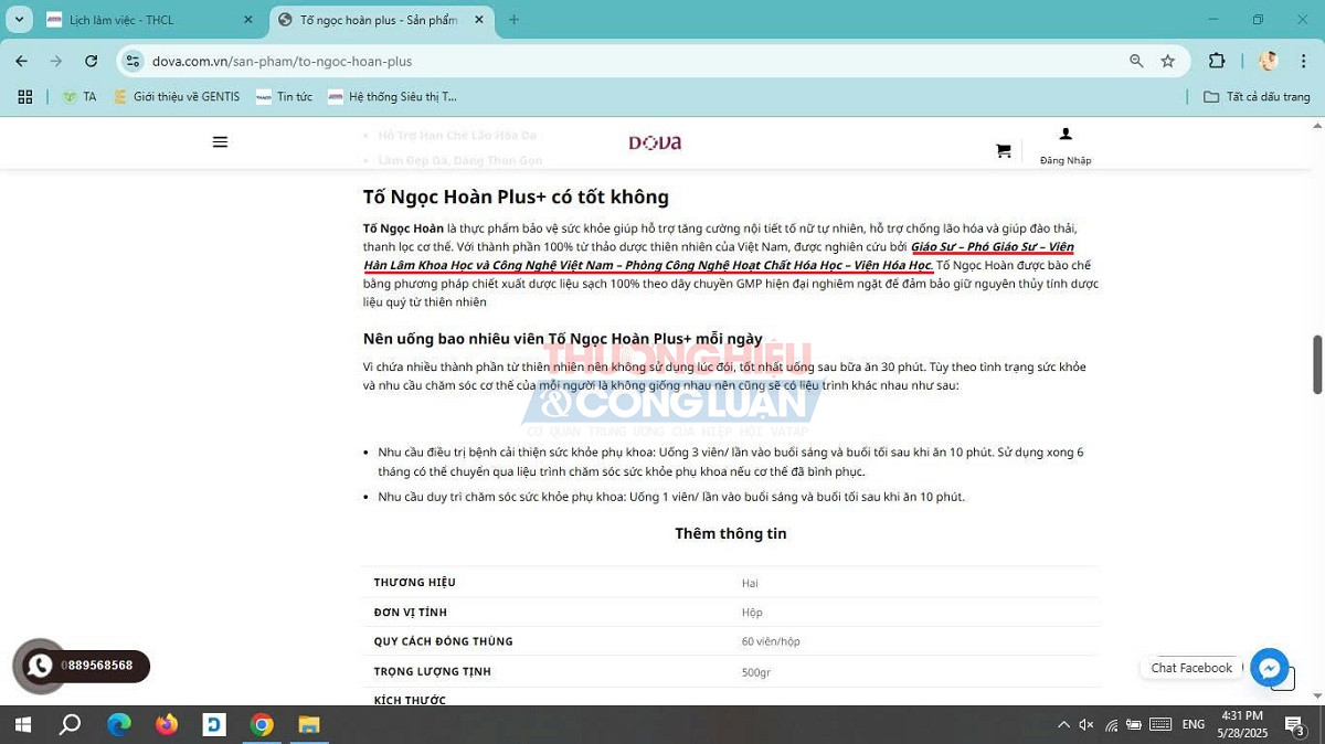 Ảnh chụp màn hình ngày 28/5