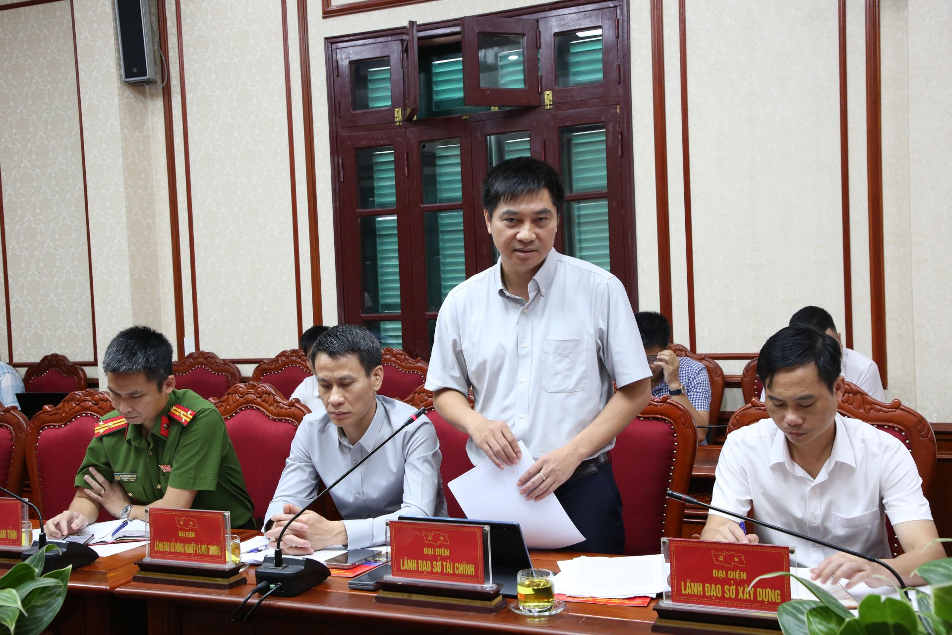 Lãnh đạo Sở Tài chính phát biểu ý kiến tại buổi làm việc