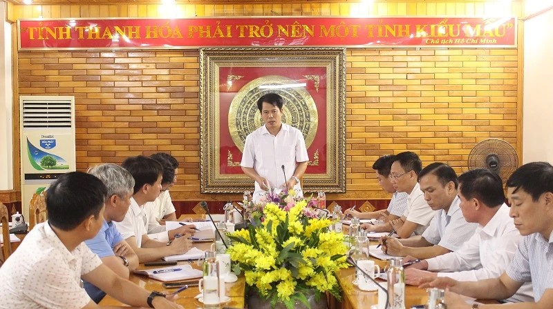 Trưởng ban Tuyên giáo và Dân vận Tỉnh ủy Thanh Hóa làm việc với các xã về công tác tổ chức đại hội Đảng