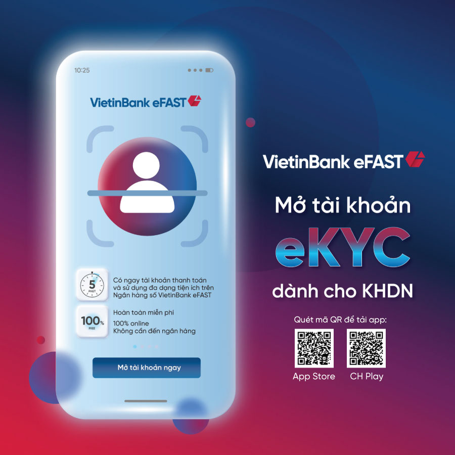 Mở tài khoản doanh nghiệp online với VietinBank eFAST