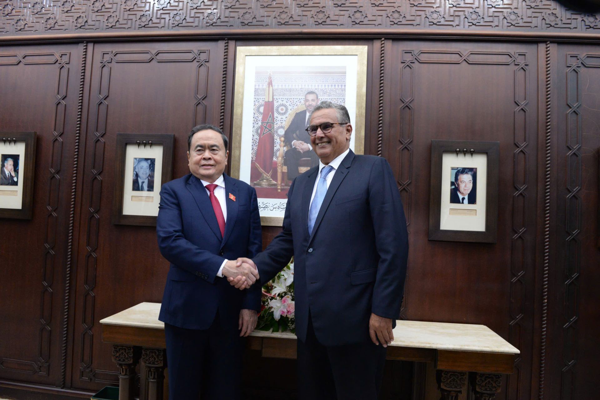 Chủ tịch Quốc hội Trần Thanh Mẫn hội kiến Thủ tướng Vương quốc Morocco Aziz Akhannouch