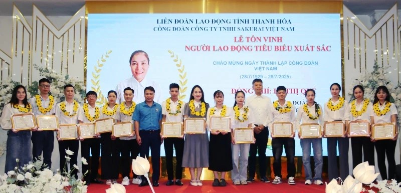 Công đoàn Công ty TNHH Sakurai Việt Nam tôn vinh 76 người lao động tiêu biểu, xuất sắc