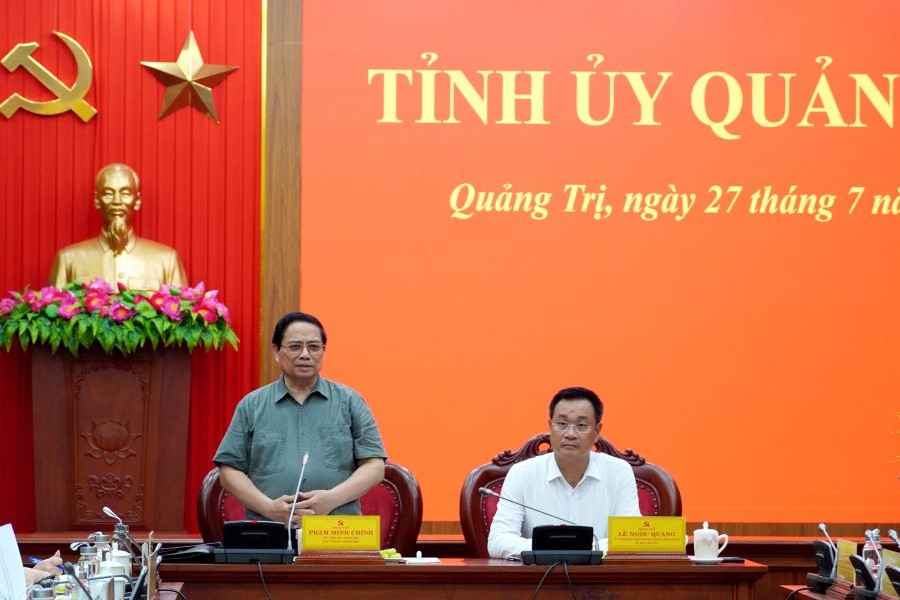 Thủ tướng Chính phủ Phạm Minh Chính phát biểu tại buổi làm việc.